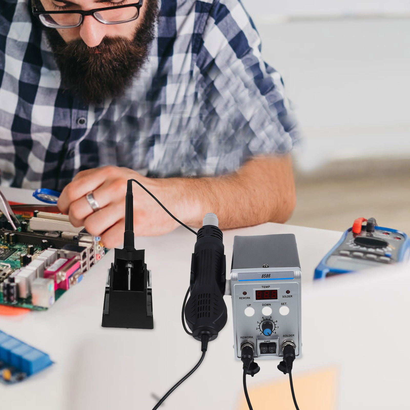Electronics Repair Tools And Equipment - Stazione di saldatura digitale con aria