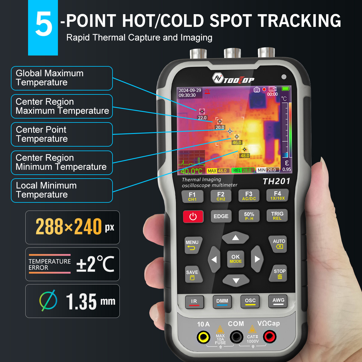 TOOLTOP TH201 4in1 Termocamera - Electronics Repair Equipment recensione e prezzo